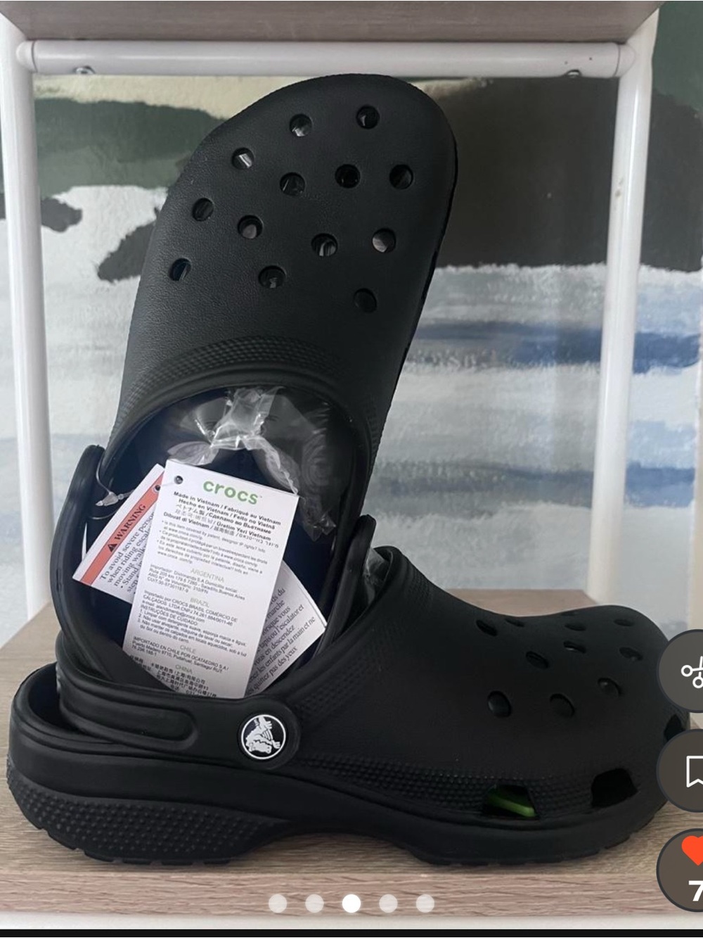 CROCS Men's Black Classic Clog Slip-On Sandals